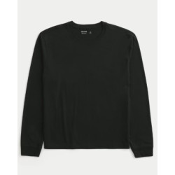 Relaxed cotton crew